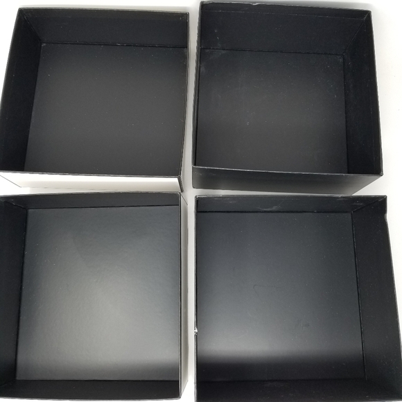 Chanel EMPTY Gift Boxes Lot 2 Medium Black White Keepsake Container 8.5" Square - Picture 9 of 15